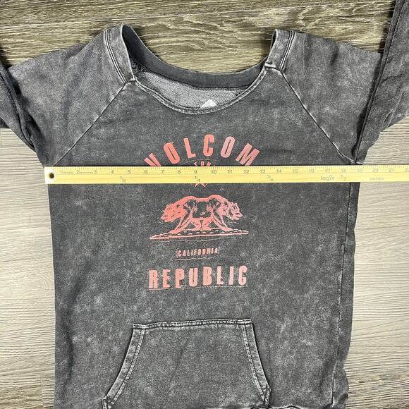 Volcom Y2K Vintage Cali Republic Collab Sweatshirt Womens Medium Skater Black - Picture 6 of 9